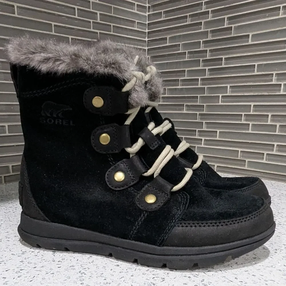 Sorel Explorer Joan Suede Boots Waterproof Snow Winter Cozy Women's Size 5 36
